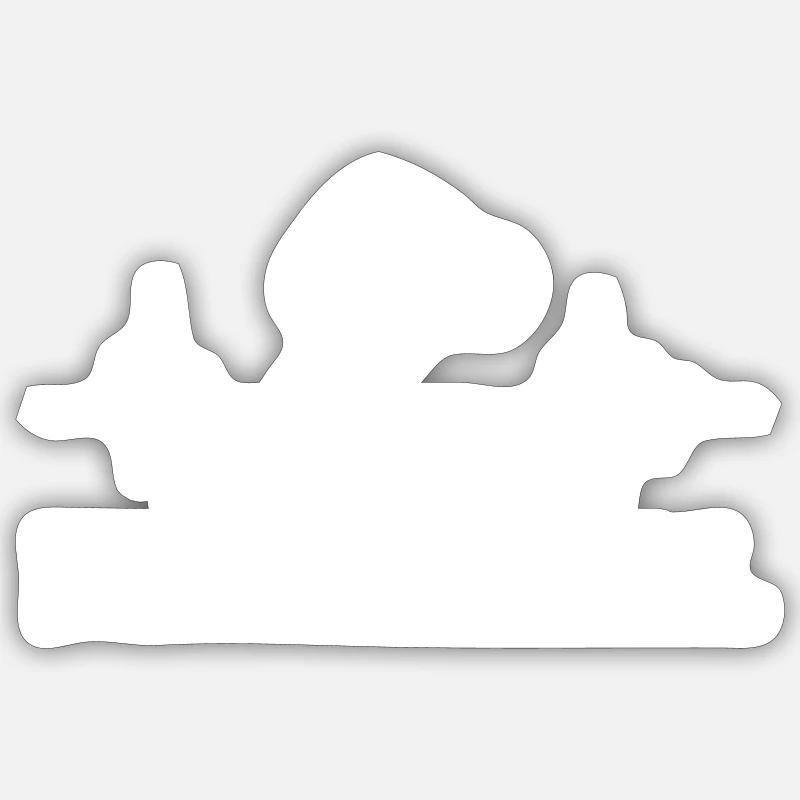 Pickleball - Sticker Größe S (10 x 10 cm) - Mattweiß