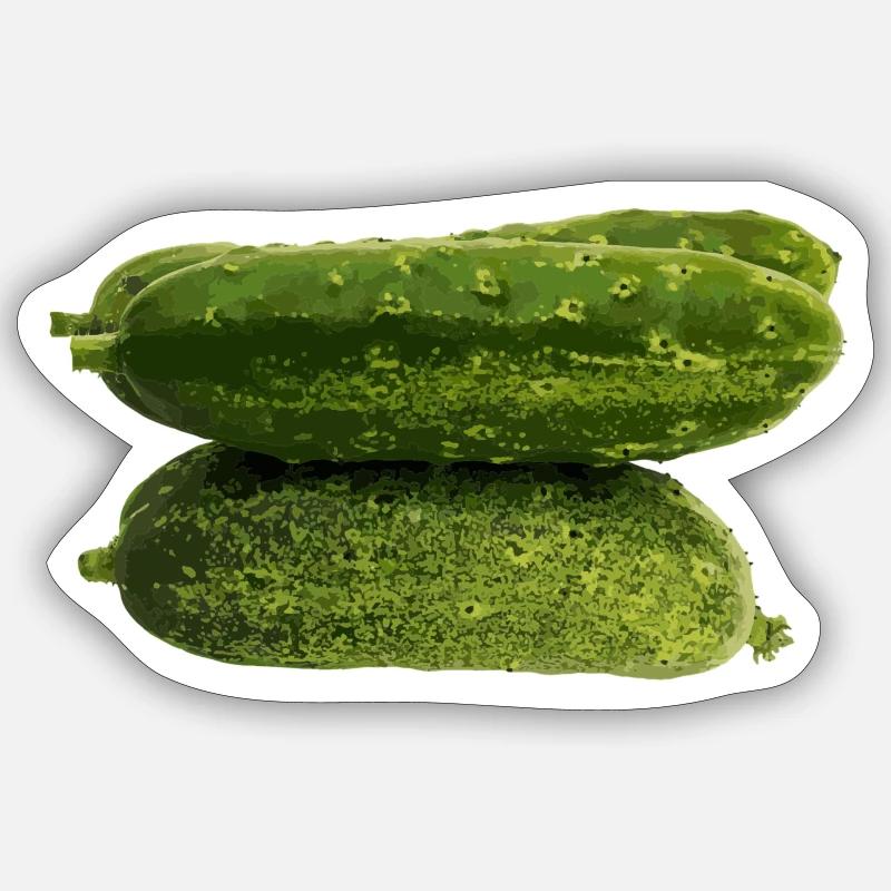 Cornichons - Sticker taille S (10 x 10 cm) - blanc mat