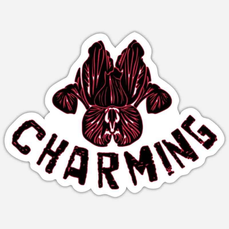Charmant - Sticker taille S (10 x 10 cm) - blanc mat