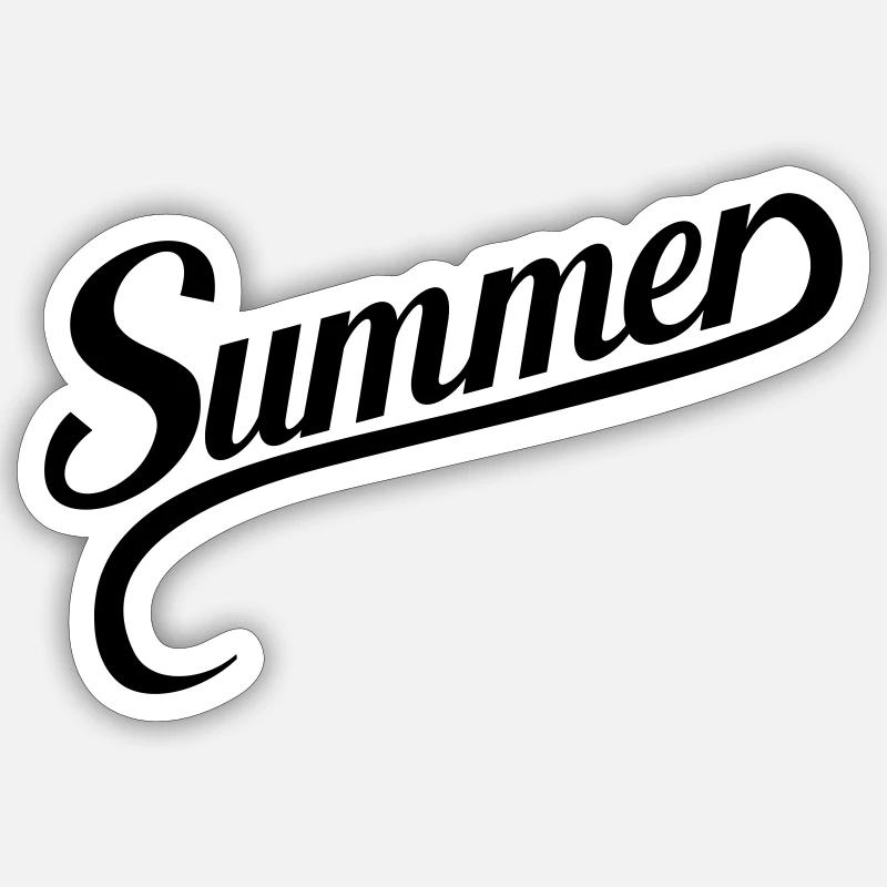 Summer design cool - Sticker size S (10 x 10 cm) - white matte