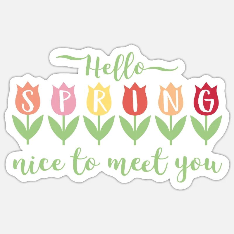 Hello Spring Sticker size S (10 x 10 cm)