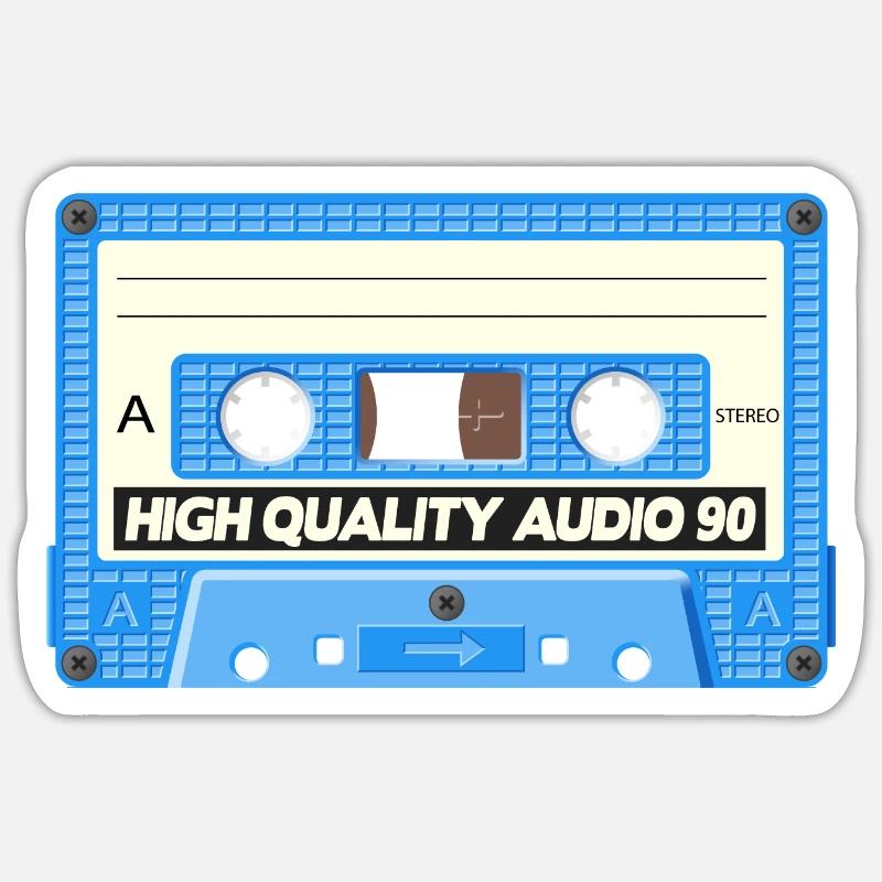 cassette - Sticker size S (10 x 10 cm) - white matte