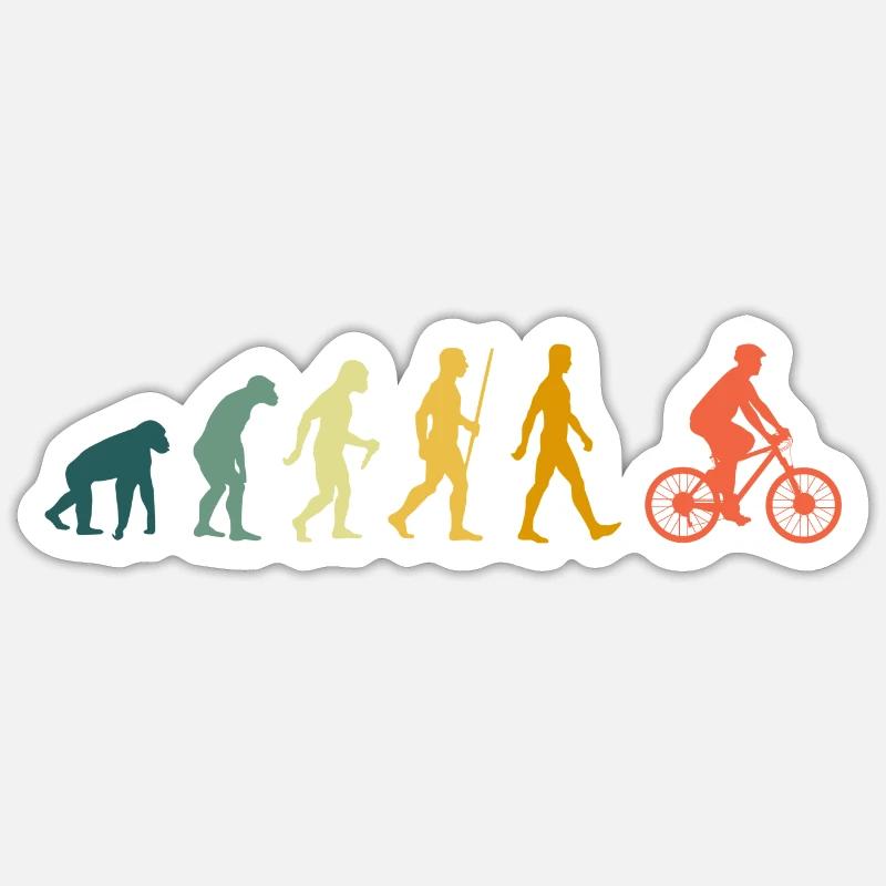 VTT évolution VTT - Sticker taille S (10 x 10 cm) - blanc mat