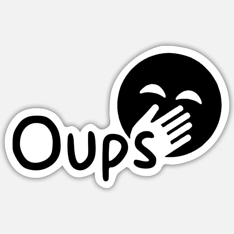 Oops sorry Sticker size S (10 x 10 cm)