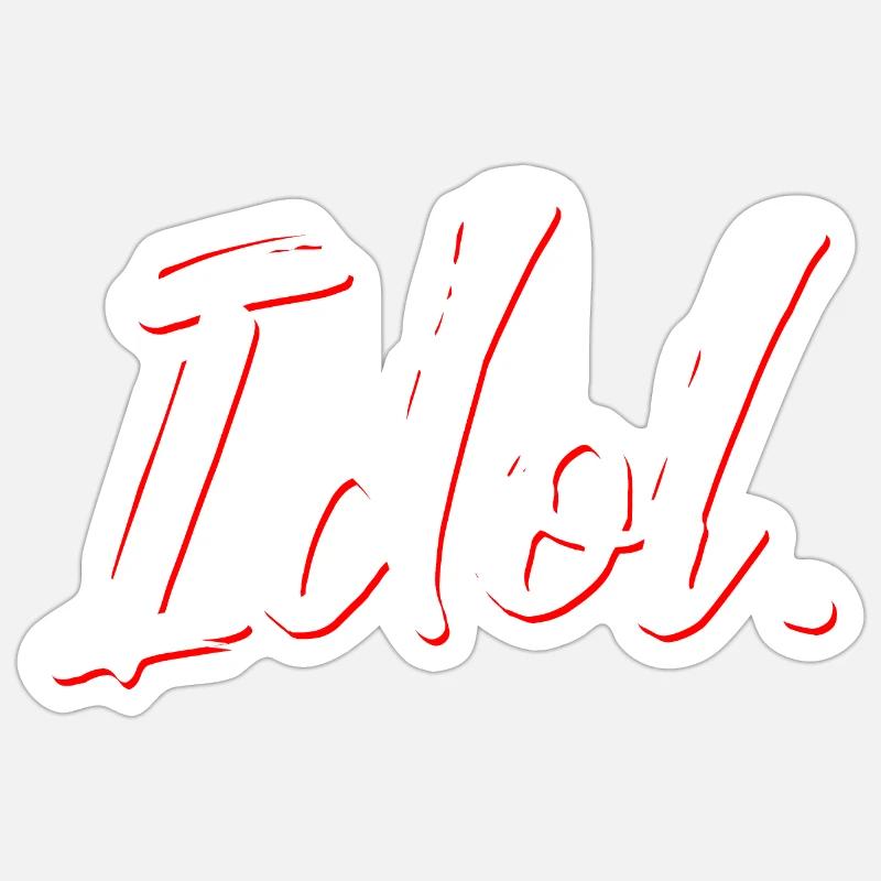 Idol neu - Sticker Größe S (10 x 10 cm) - Mattweiß