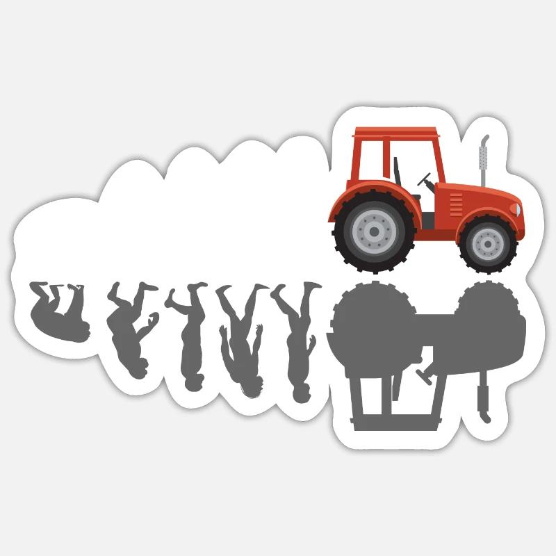 Traktor Evolution Bauer Bauern Landwirt Sticker Größe S (10 x 10 cm)