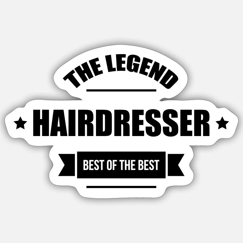 Coiffeur - Coiffeuse - Coiffure Sticker taille S (10 x 10 cm)