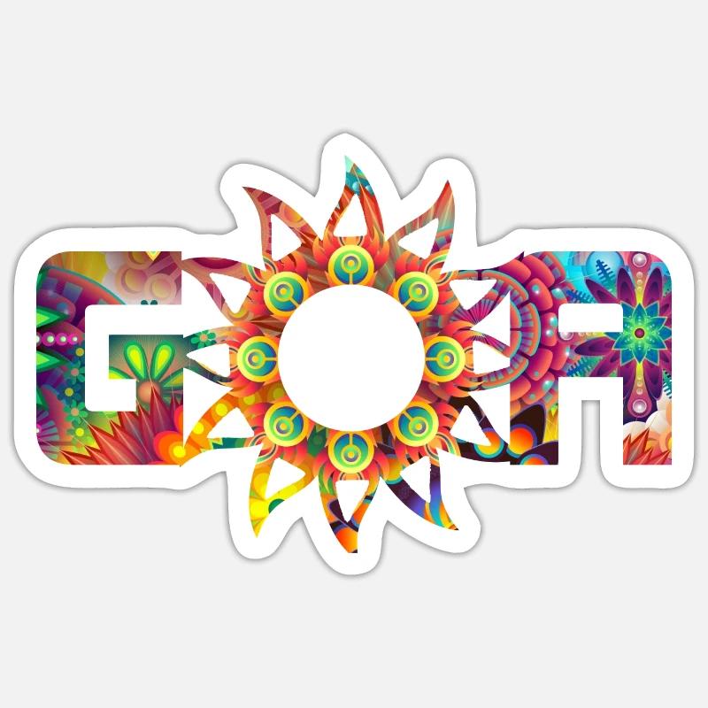 Goa - Sticker Größe S (10 x 10 cm) - Mattweiß