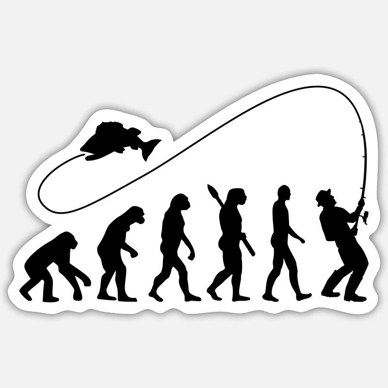 pêche Sticker taille S (10 x 10 cm)