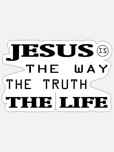 Jesus Christ God Faith - Sticker Größe S (10 x 10 cm) - Mattweiß
