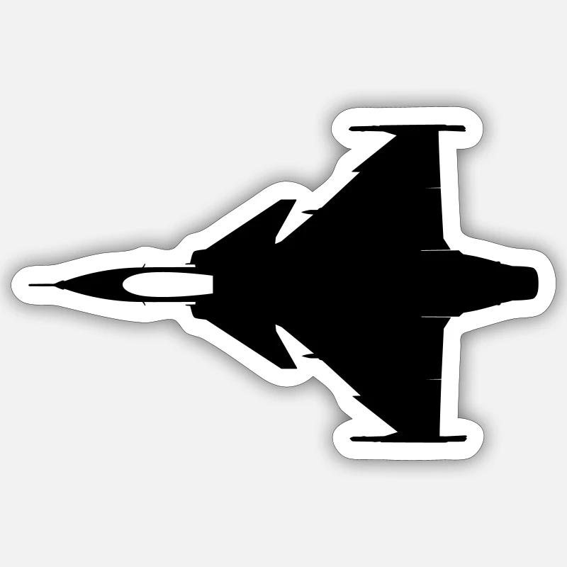 Plane - Sticker size S (10 x 10 cm) - white matte