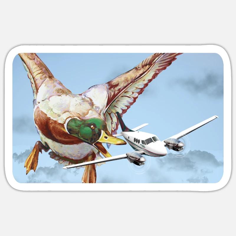 Duck Attack (Version 2 ohne Sprechblase) Sticker Größe S (10 x 10 cm)