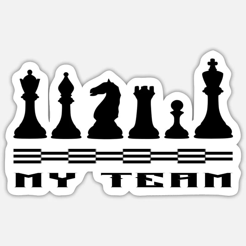 Échecs Sticker taille S (10 x 10 cm)