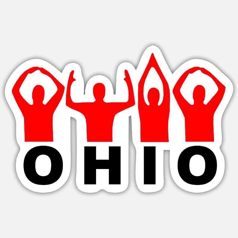 ohio - Sticker taille S (10 x 10 cm) - blanc mat