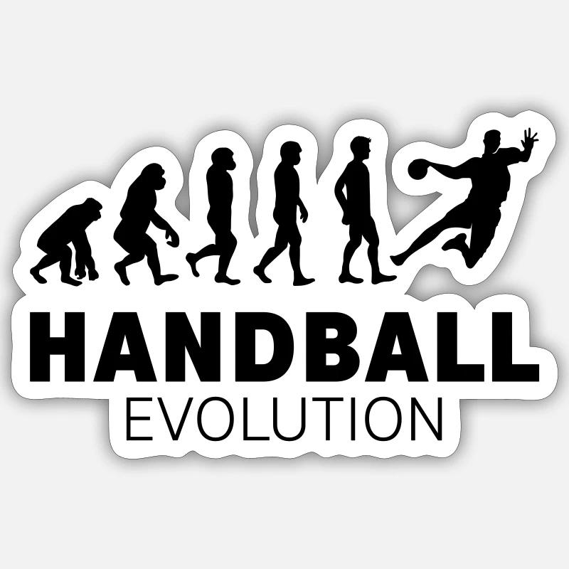 HANDBALL EVOLUTION HOMME - Sticker taille S (10 x 10 cm) - blanc mat