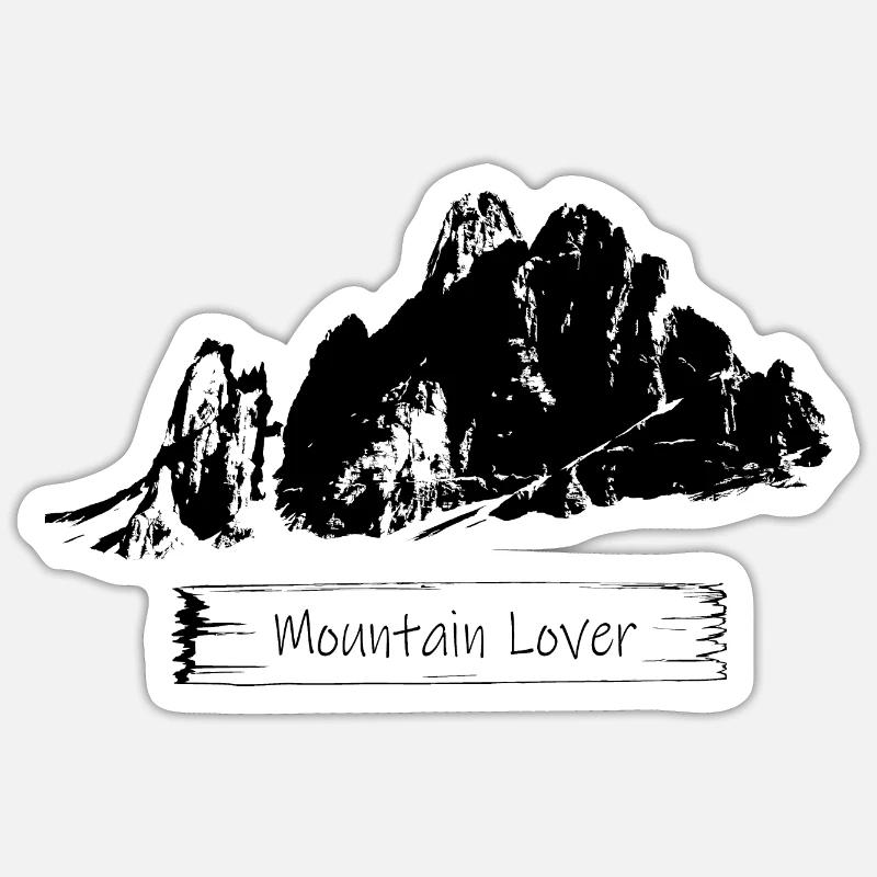Mountain Lover - Sticker Größe S (10 x 10 cm) - Mattweiß