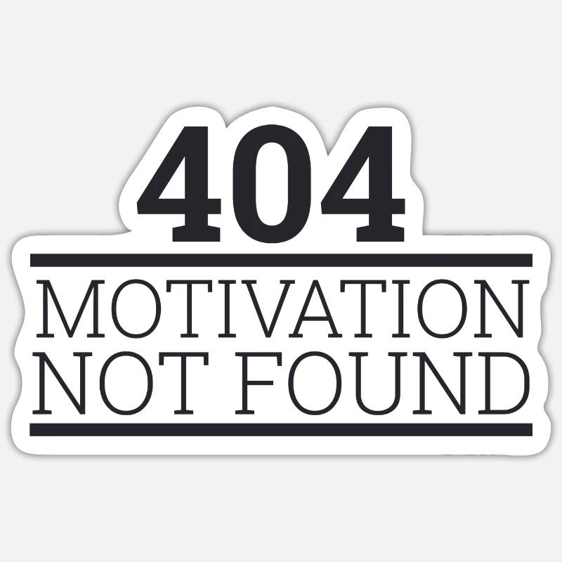 « 404 Motivation not found » | Programmeurs Sticker taille S (10 x 10 cm)