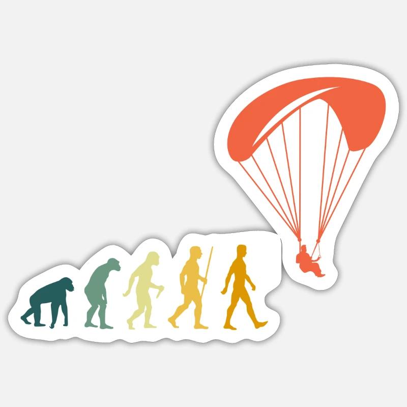Paragliding Evolution Gleitschirm Paragleiter Sticker Größe S (10 x 10 cm)