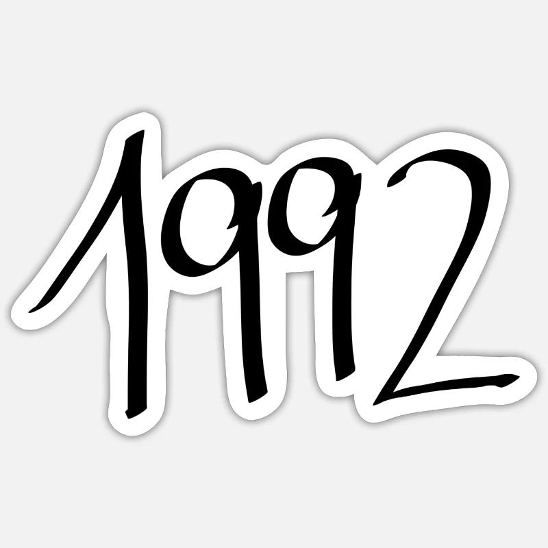 1992 - Sticker size S (10 x 10 cm) - white matte