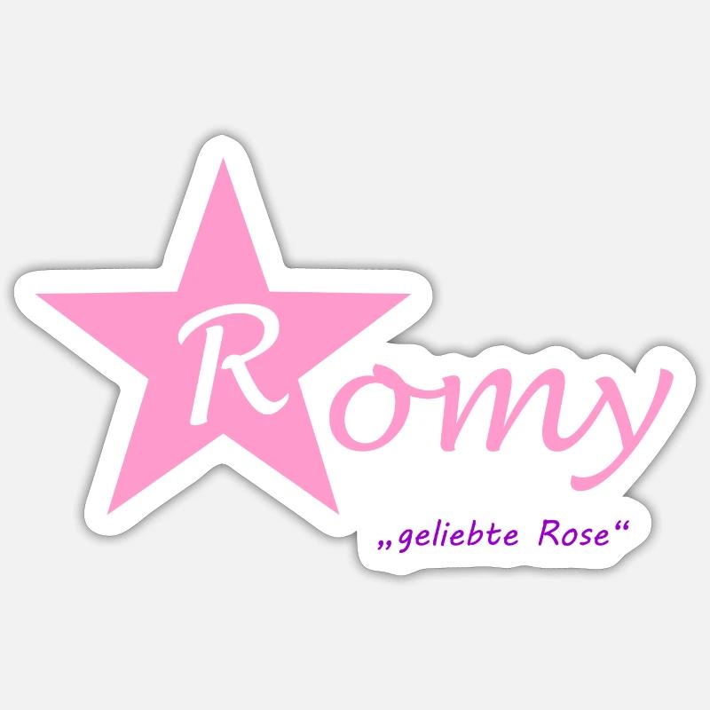 Romy - Sticker Größe S (10 x 10 cm) - Mattweiß