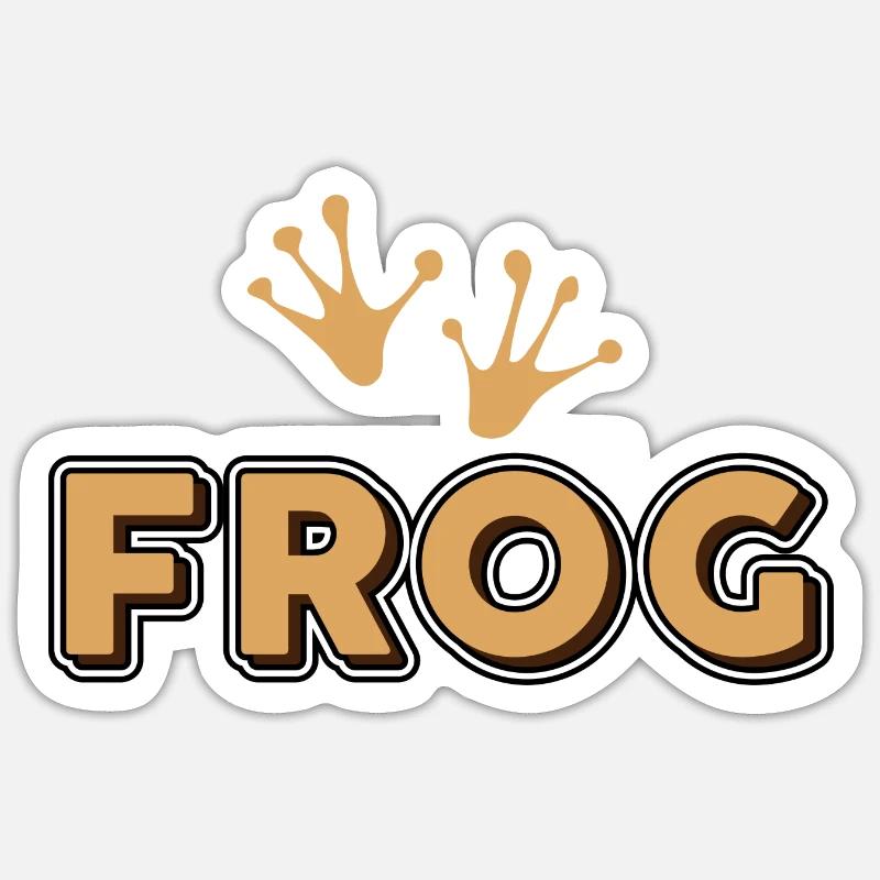 Frosch - Sticker taille S (10 x 10 cm) - blanc mat