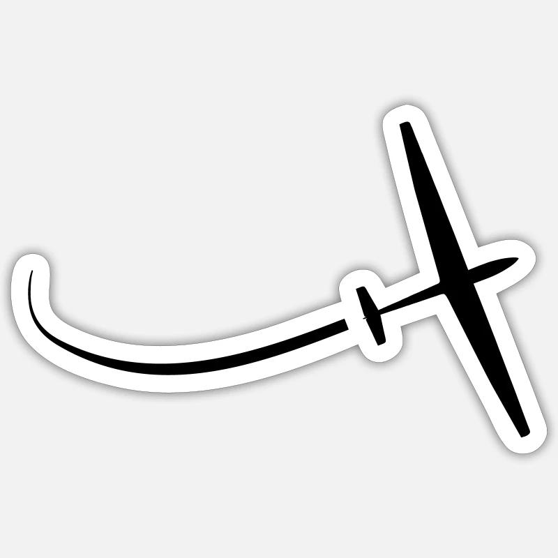 Glider Gliding Glider Glider Pilot Pilot Sticker size S (10 x 10 cm)
