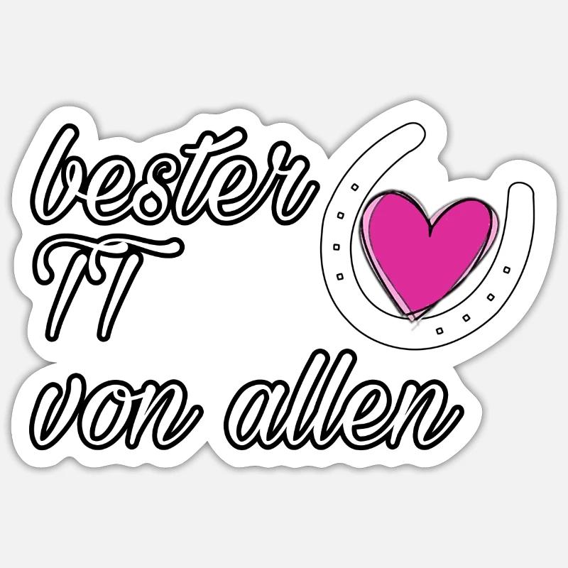 bester Turniertrottel - Sticker Größe S (10 x 10 cm) - Mattweiß