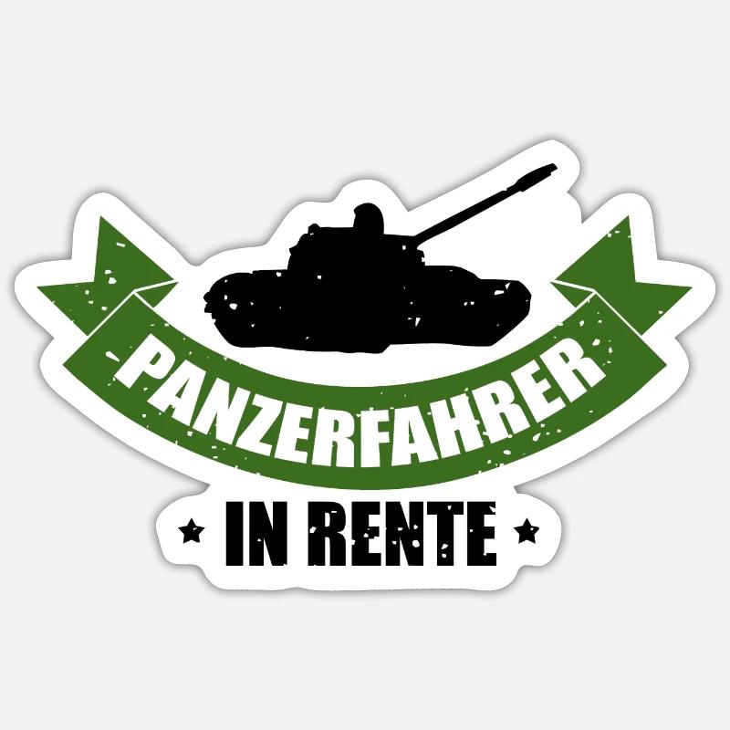 schnarche nicht Leopard Panzerfahrer Panzer - Sticker Größe S (10 x 10 cm) - Mattweiß
