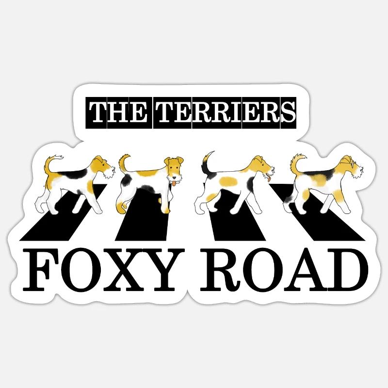 If Fox Terriers Would Form a Band - Sticker Größe S (10 x 10 cm) - Mattweiß