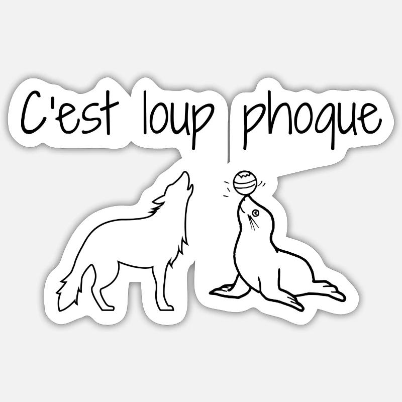 C'est loufoque - Sticker taille S (10 x 10 cm) - blanc mat