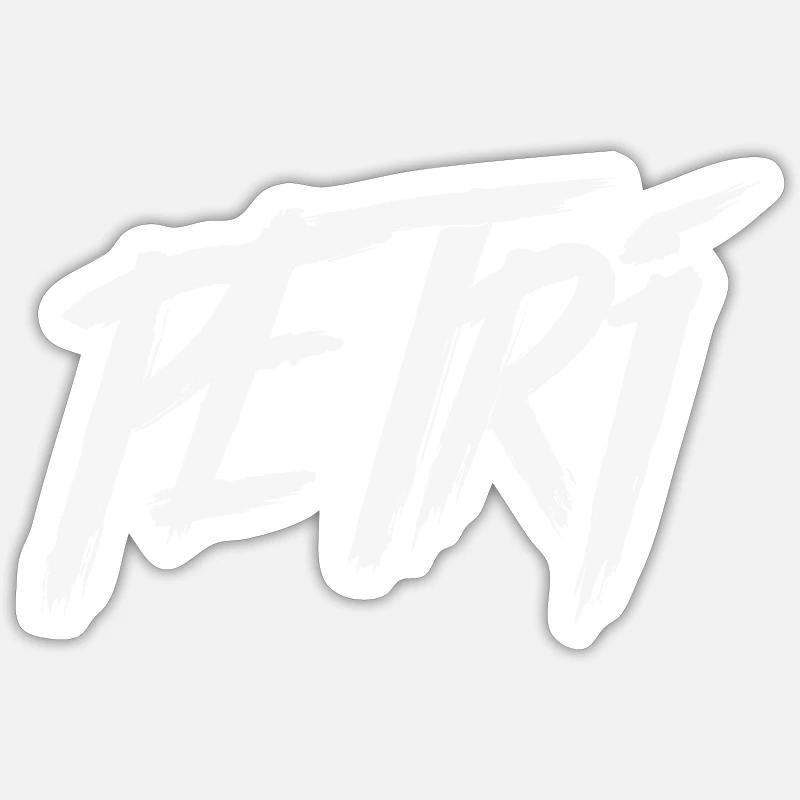 Petri - Sticker taille S (10 x 10 cm) - blanc mat