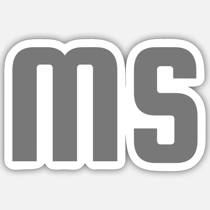 ms icon - Sticker taille S (10 x 10 cm) - blanc mat