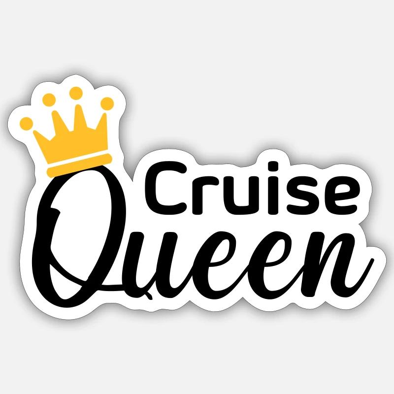 Cruise Queen - Sticker size S (10 x 10 cm) - white matte