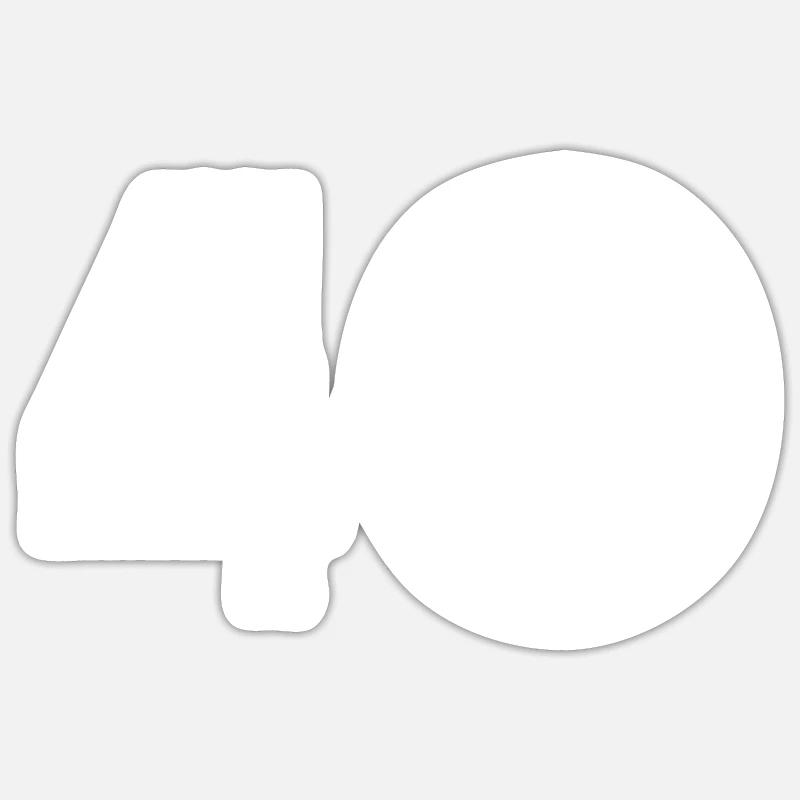 40 - Sticker size S (10 x 10 cm) - white matte