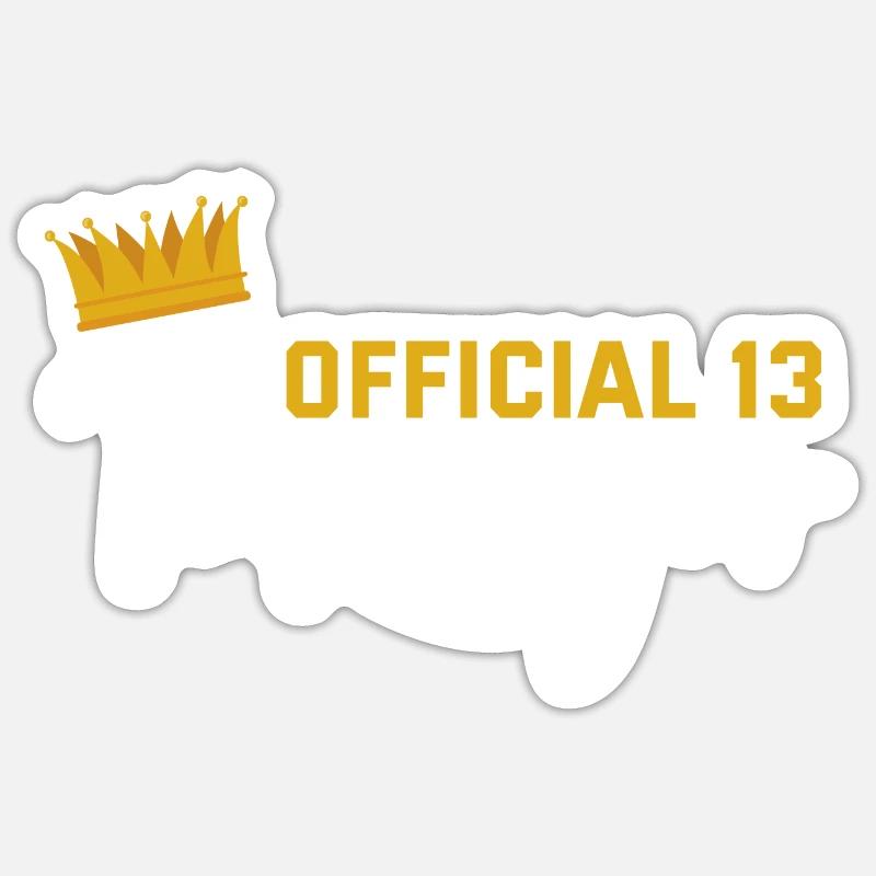 Adolescente Official 13 - Sticker taille S (10 x 10 cm) - blanc mat