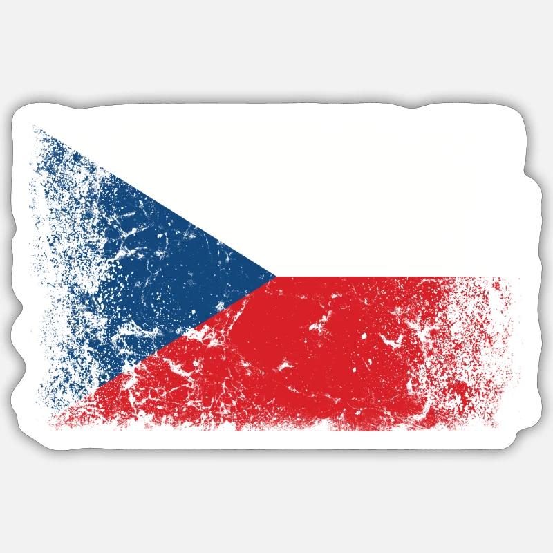 République tchèque Drapeau tchèque Vintage Sticker taille S (10 x 10 cm)
