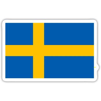 Sweden Flag - Sticker size S (10 x 10 cm) - white matte - Front