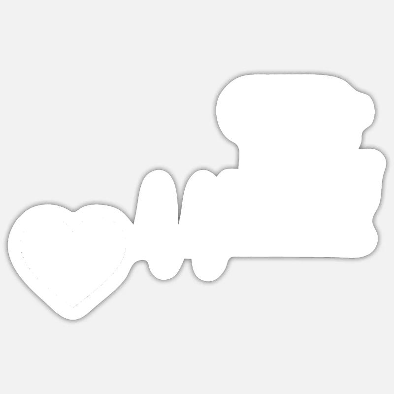 Baker Baking Heartbeat Bakery Hobby Confectioner Sticker size S (10 x 10 cm)