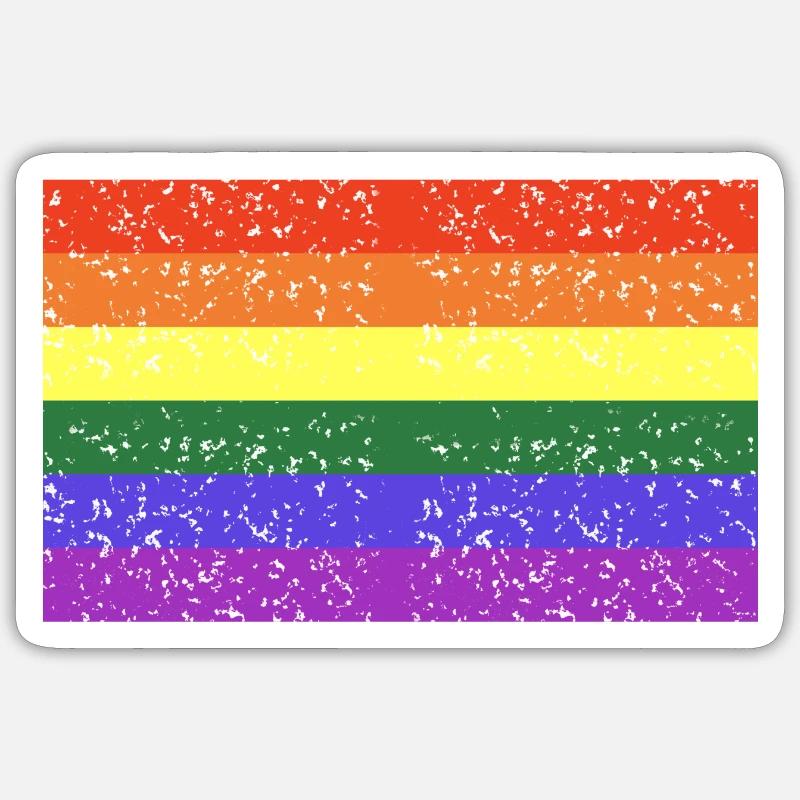 Rainbow flag for tolerance Sticker size S (10 x 10 cm)