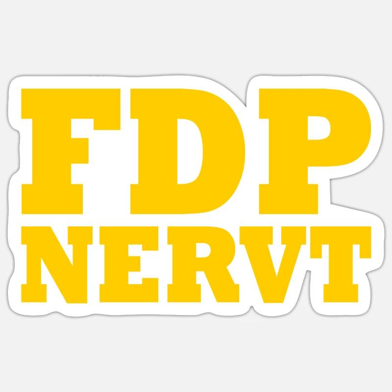 Fdp - Sticker Größe S (10 x 10 cm) - Mattweiß