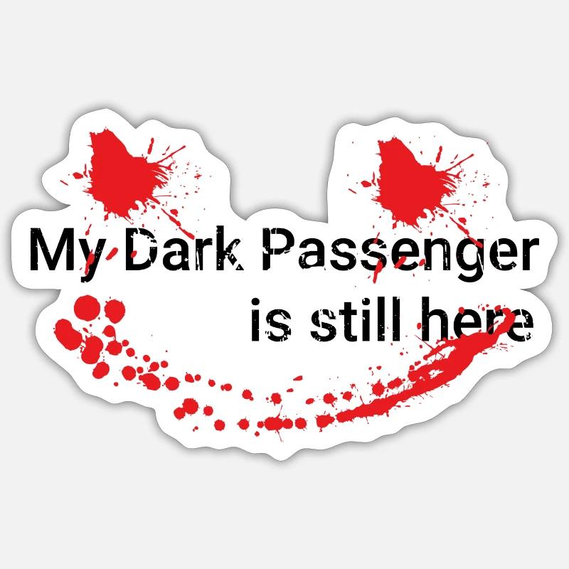 Dexter Dark Passenger - Sticker Größe S (10 x 10 cm) - Mattweiß