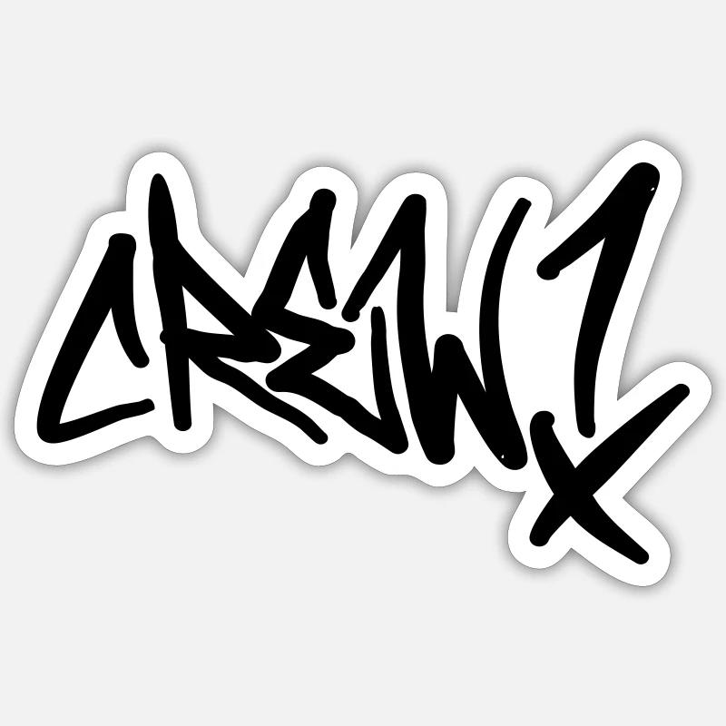 Crew Member - Sticker Größe S (10 x 10 cm) - Mattweiß
