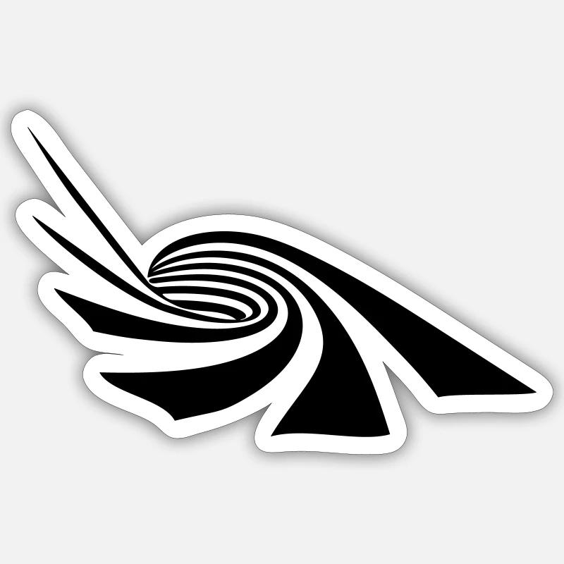 Vector Spiral - Sticker size S (10 x 10 cm) - white matte