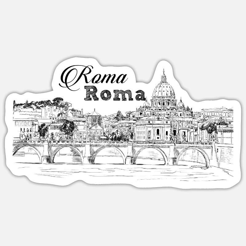 Rome - Sticker size S (10 x 10 cm) - white matte