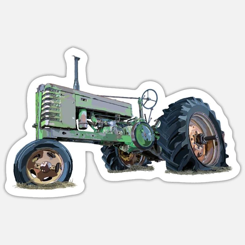 Oldtimerdreirad - Sticker Größe S (10 x 10 cm) - Mattweiß