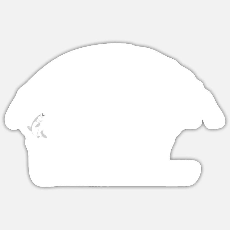 CAN ́T WORK TODAY MY ARM IS IN A CAST - Angler Tee - Sticker size S (10 x 10 cm) - white matte