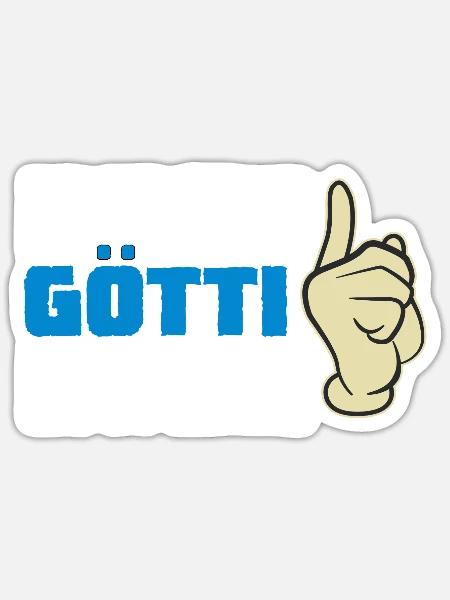 Best Götti Ever Götti - Sticker Größe S (10 x 10 cm) - Mattweiß