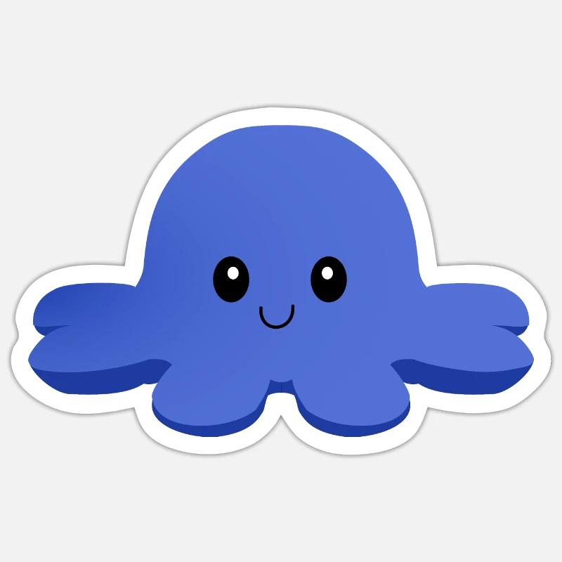Cheerful octopus Sticker size S (10 x 10 cm)