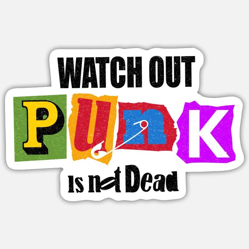 PUNK - Sticker size S (10 x 10 cm) - white matte