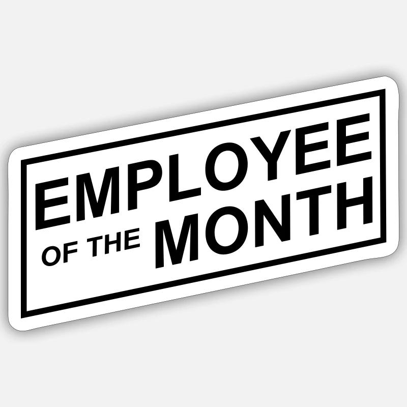 Employé du mois Sticker taille S (10 x 10 cm)